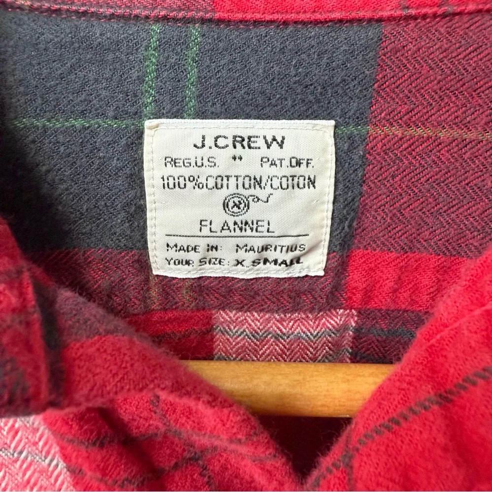 J. Crew Flannel Plaid Button Up 2 Pocket Shirt